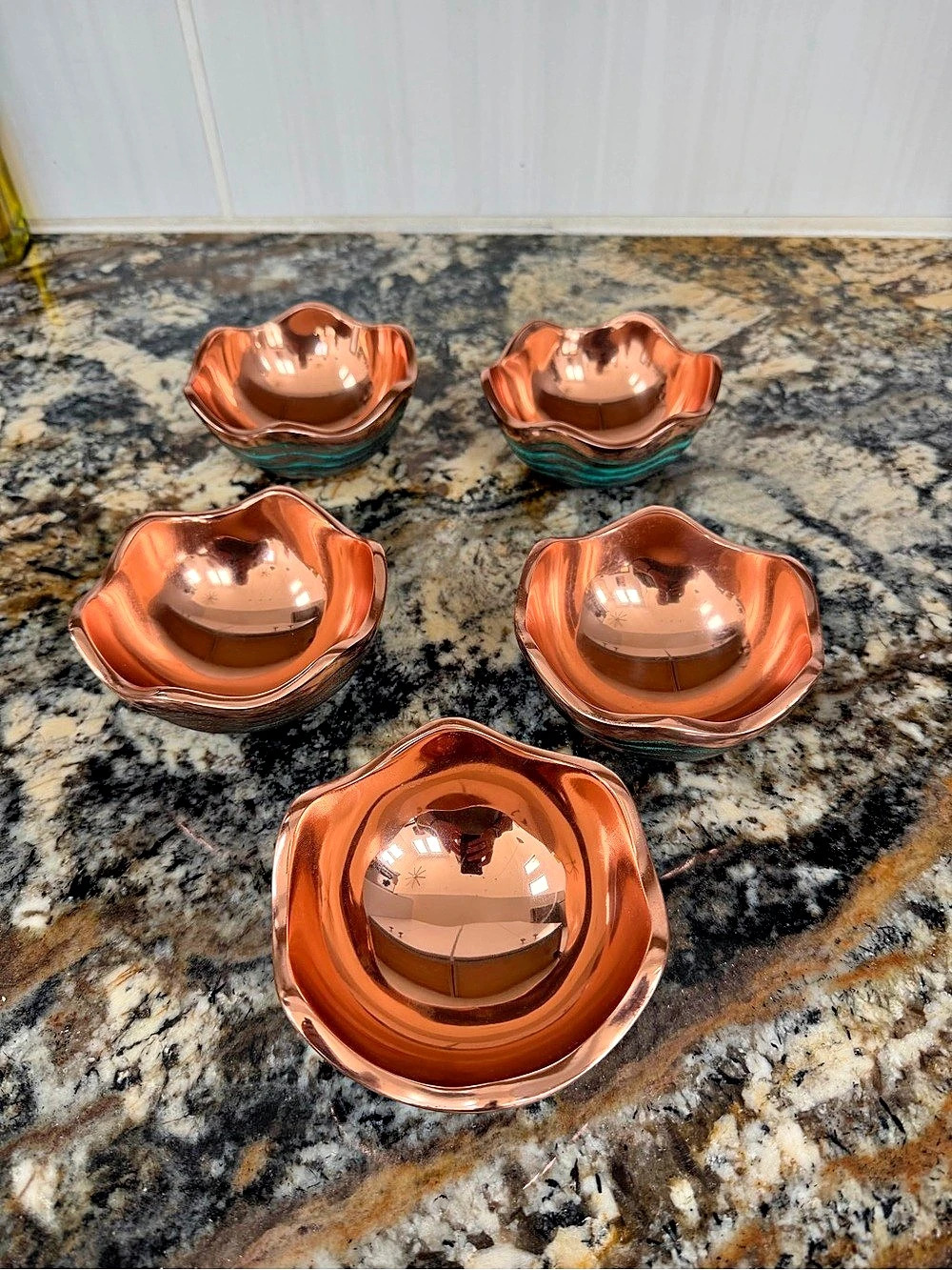 Nambe MT0194 Copper & Green Bowls